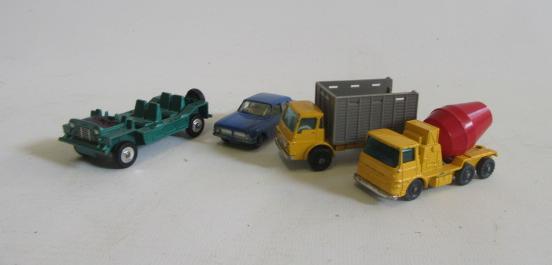 Four playworn Matchbox and Husky vehicles Image