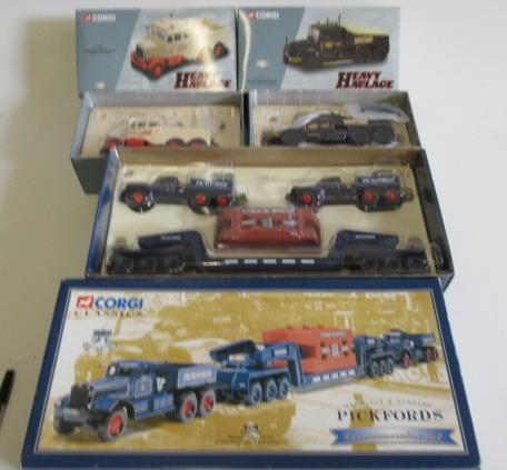 Corgi Heavy Haulage two Scammell Contractor and Pickfords with steel casting load Image