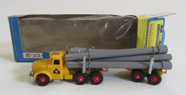 Matchbox K10 pipe truck Image