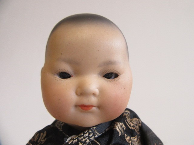An Armand Marseille "ELLAR" bisque socket head oriental doll Image