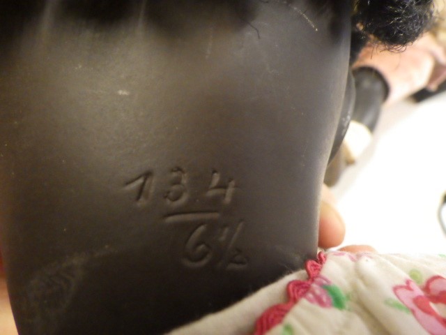 Two bisque socket head black baby dolls Image