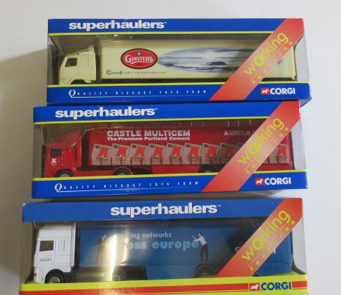Corgi Super Haulers DAF Salvesan E.R.F. Castle Multicem and Volvo Ginsters Image