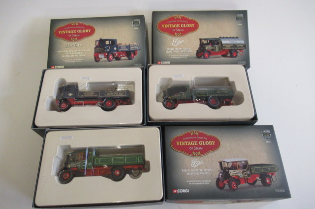 Corgi Vintage Glory Sentinel DG4 with barrels and Sentinel with tank and a Foden Dropside wagon Image