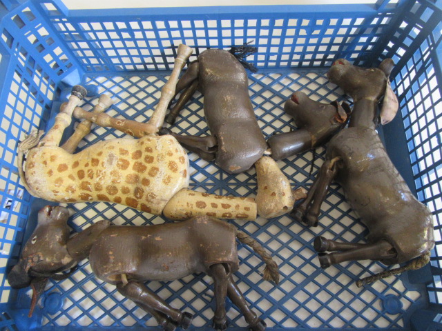 Four early 20th century Schoenhut wooden animals Image