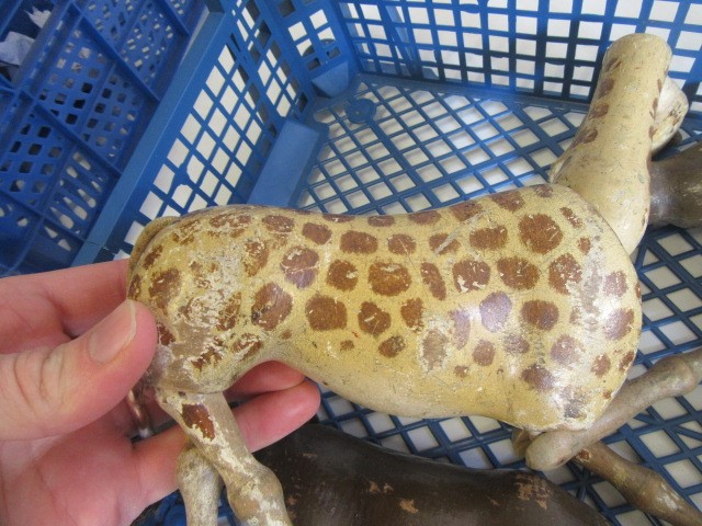 Four early 20th century Schoenhut wooden animals Image