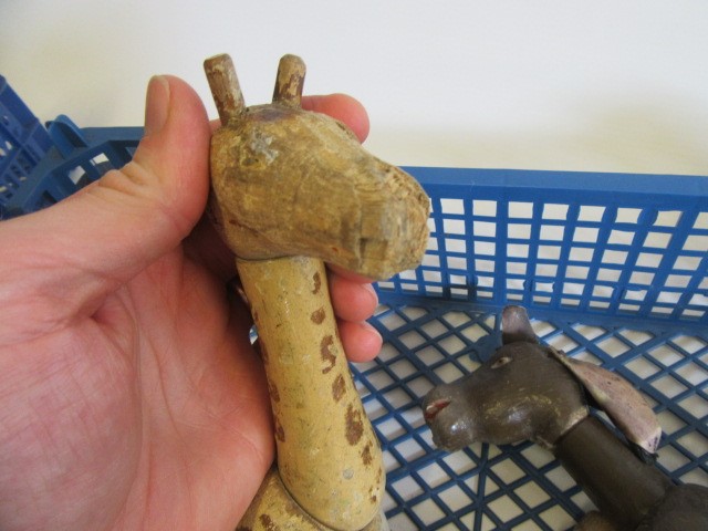 Four early 20th century Schoenhut wooden animals Image