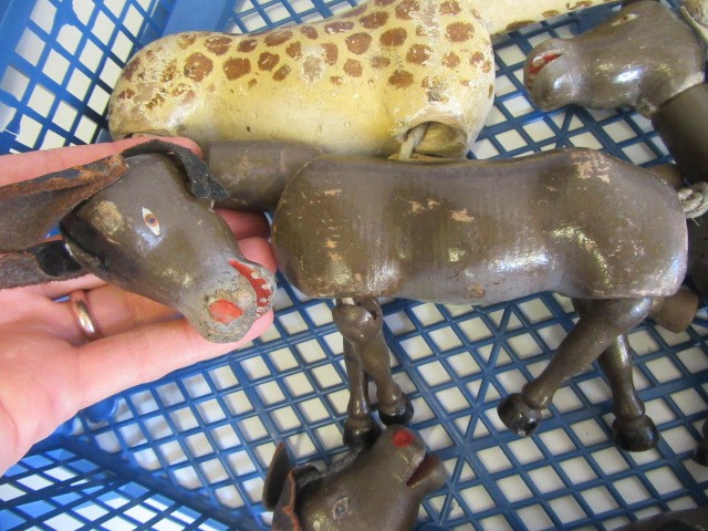 Four early 20th century Schoenhut wooden animals Image