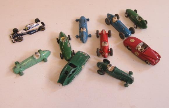Playworn race cars including Vanwall Image