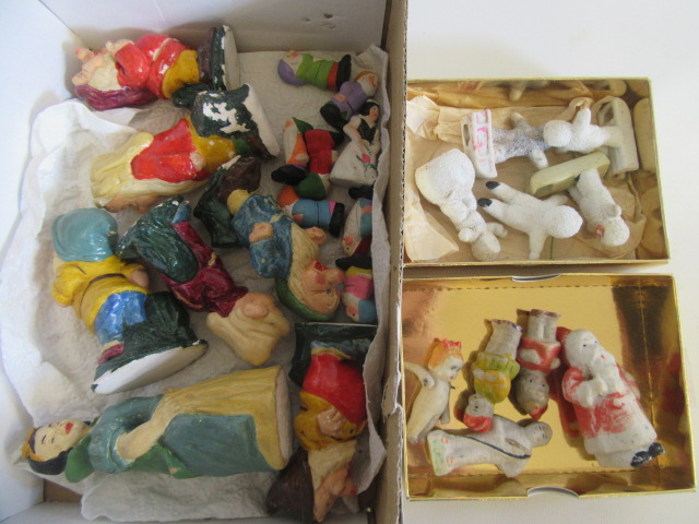 Five bisque snow babies Image