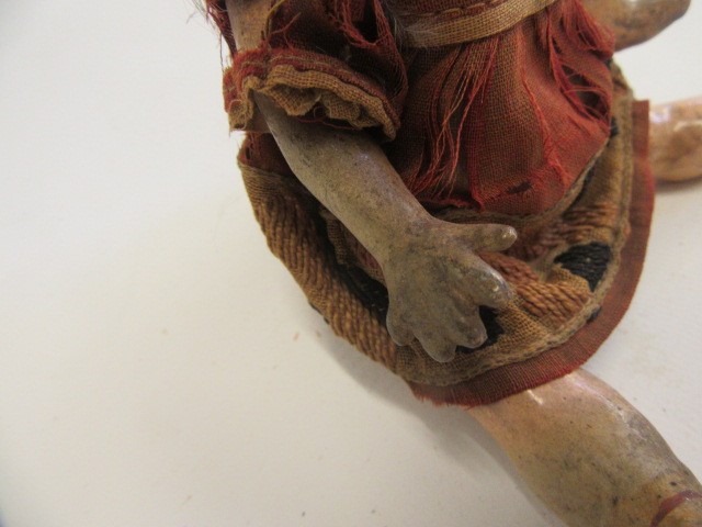 A Heubach bisque socket head flirty doll Image