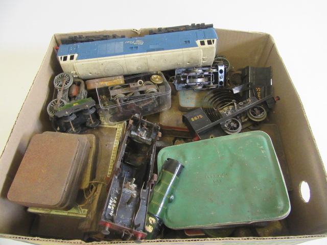 A large quantity of spare parts for model locomotive and model making including motors Image