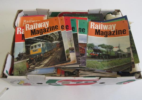 A large quantity of The Railway Magazine together with a number of Skinley O Scale drawings and Image
