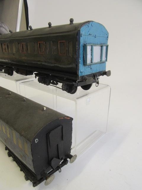 Two home built '0' Gauge Passenger Coaches finished in blue Image