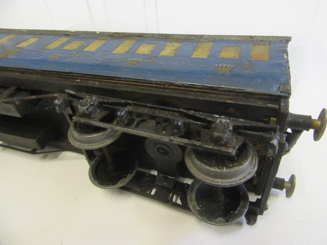 Two home built '0' Gauge Passenger Coaches finished in blue Image
