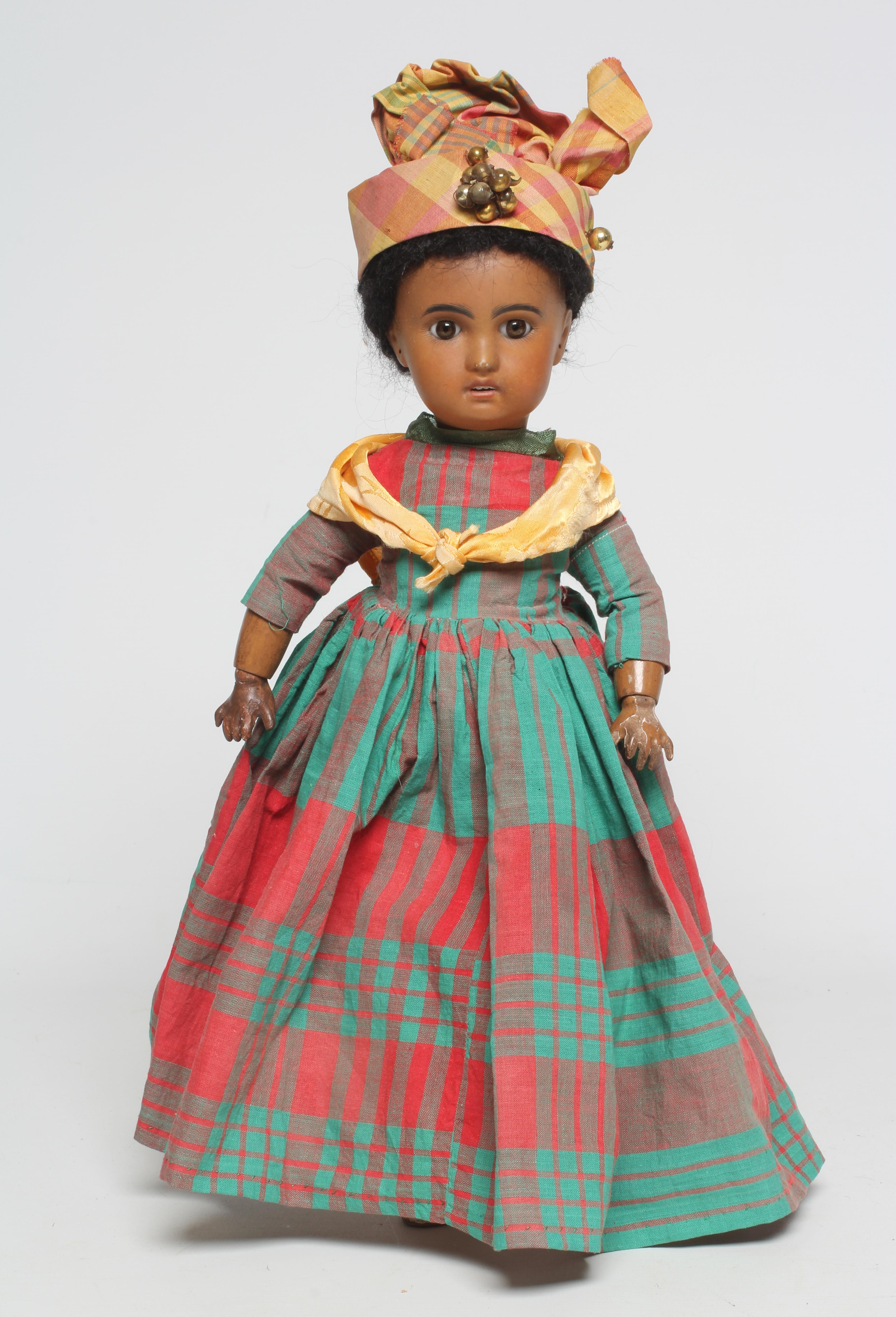 A possibly Jumeau bisque socket head mulatto doll Image