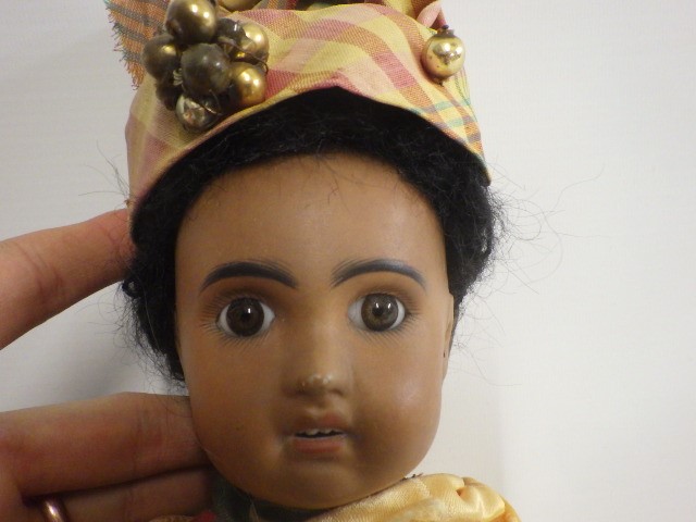 A possibly Jumeau bisque socket head mulatto doll Image