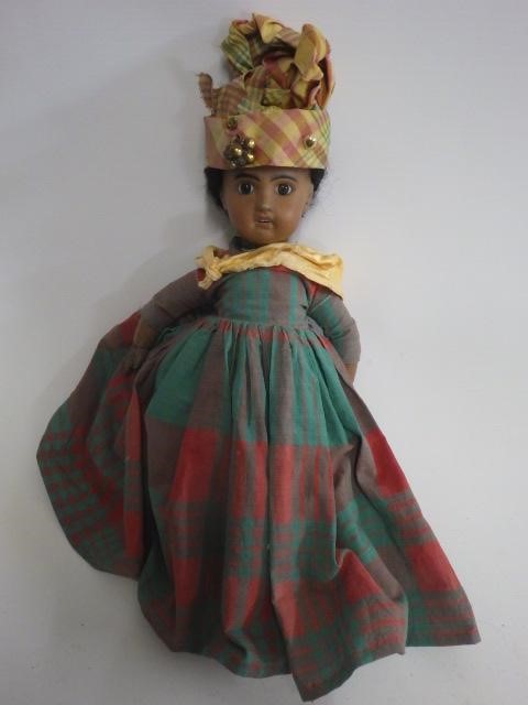 A possibly Jumeau bisque socket head mulatto doll Image