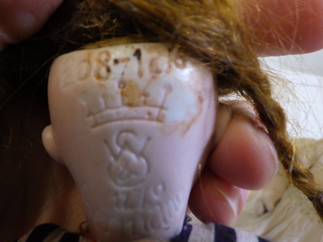 Two J. Walther & Sohn bisque socket head dolls Image