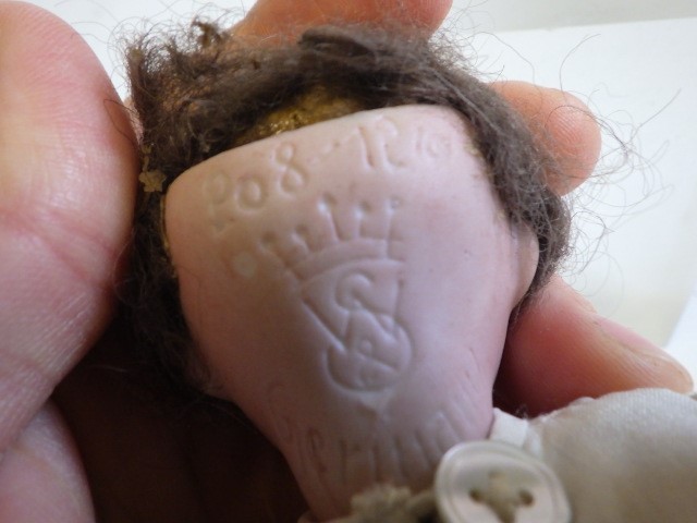 Two J. Walther & Sohn bisque socket head dolls Image