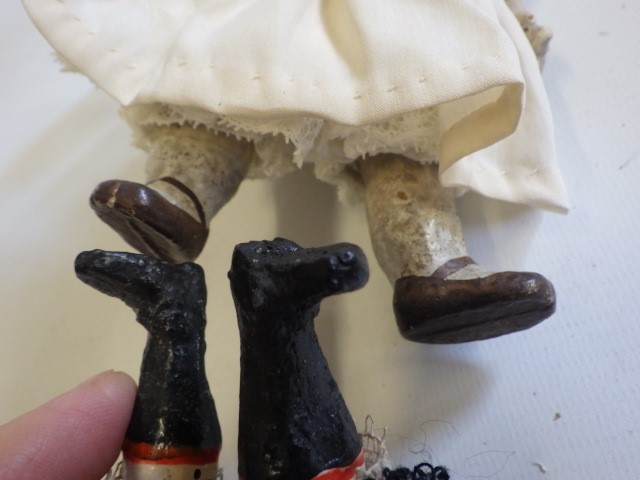 Two J. Walther & Sohn bisque socket head dolls Image