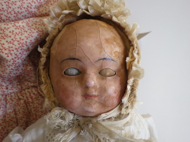 Two wax head dolls Image