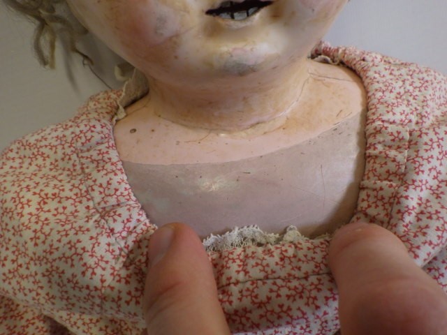 Two wax head dolls Image