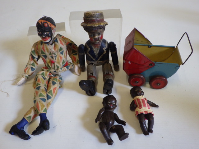 A Victorian wooden sailor boy doll Image