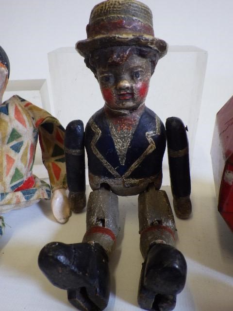 A Victorian wooden sailor boy doll Image