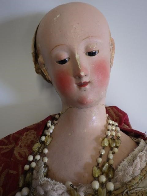A large composition shoulder head Elizabeth I peg doll Image