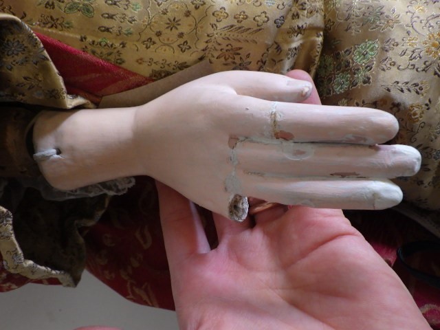 A large composition shoulder head Elizabeth I peg doll Image