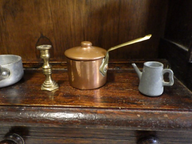 An antique doll's oak dresser Image