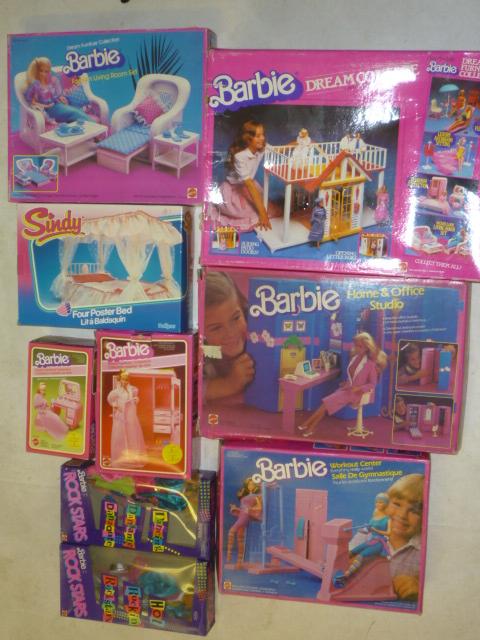 A quantity of mainly boxed Barbie accessories comprising Dream Cottage Image