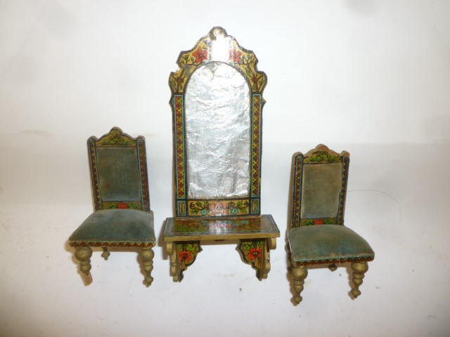 A French 19th century suite of doll's house furniture Image