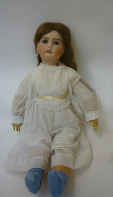 A J. Verlingue "Petite Francaise" bisque head doll with fixed blue glass eyes Image