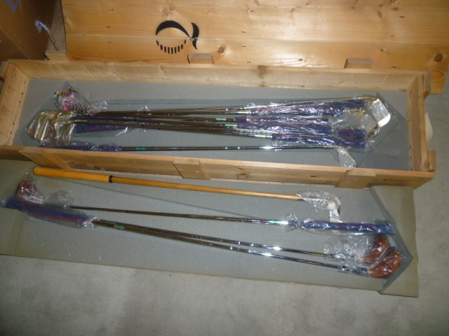 A set of QE2 Limited Edition golf clubs Image