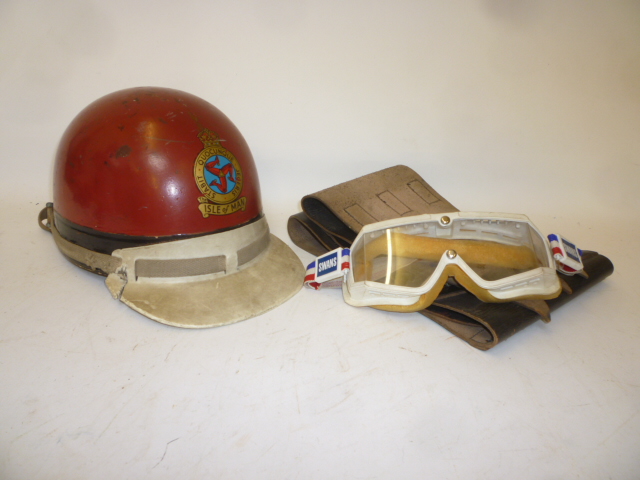 A Motorcyle helmet with label and transfer for the Isle of Man T.T. Races 1961 Image