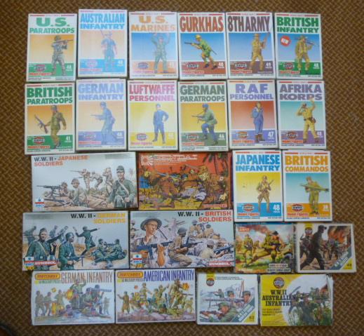 Forty four plastic models by Airfix and others Image