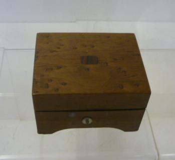 A Swiss miniature musical box with comb and drum movement playing two airs Image