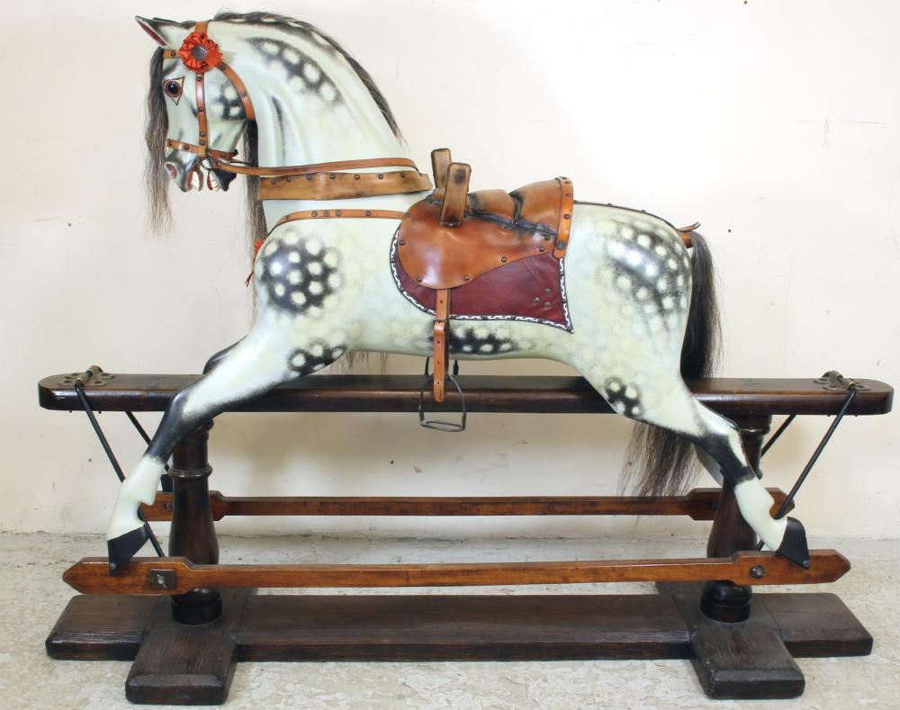 A very rare extra large F.H. Ayres rocking horse Image