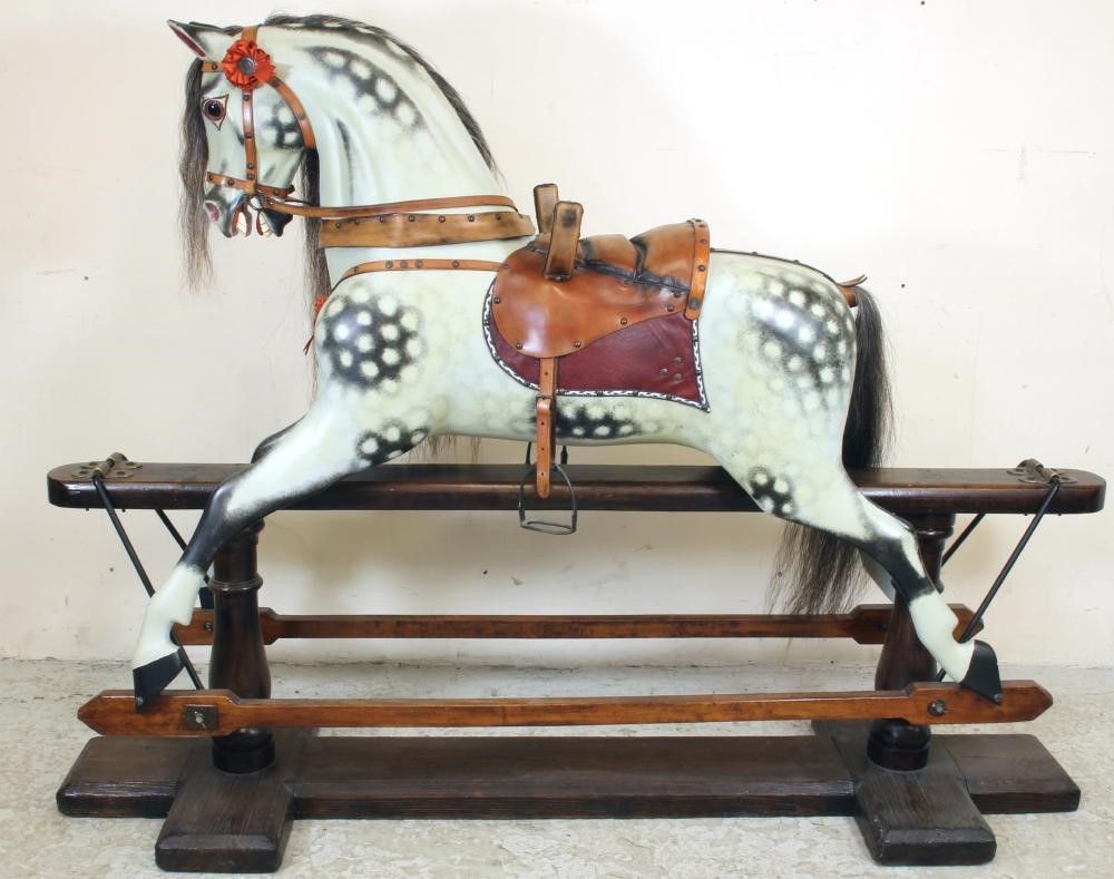 A very rare extra large F.H. Ayres rocking horse Image