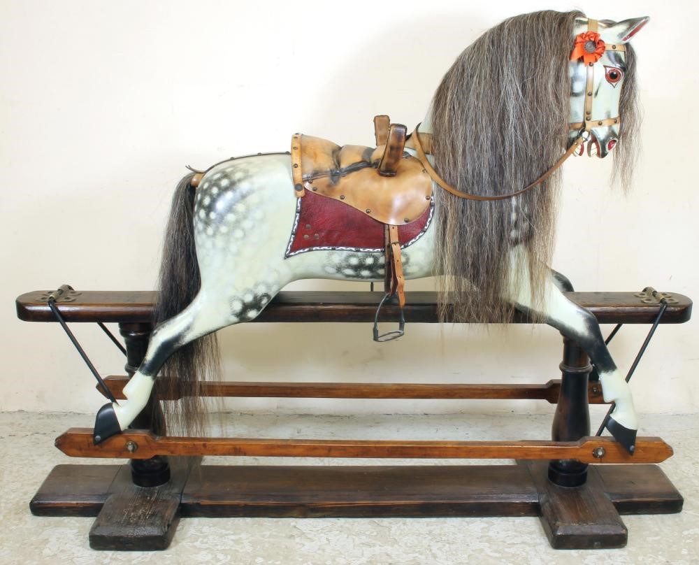 A very rare extra large F.H. Ayres rocking horse Image