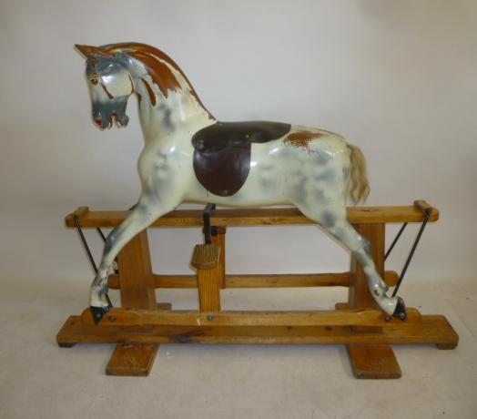 A Haddon medium "school" horse on safety stand Image