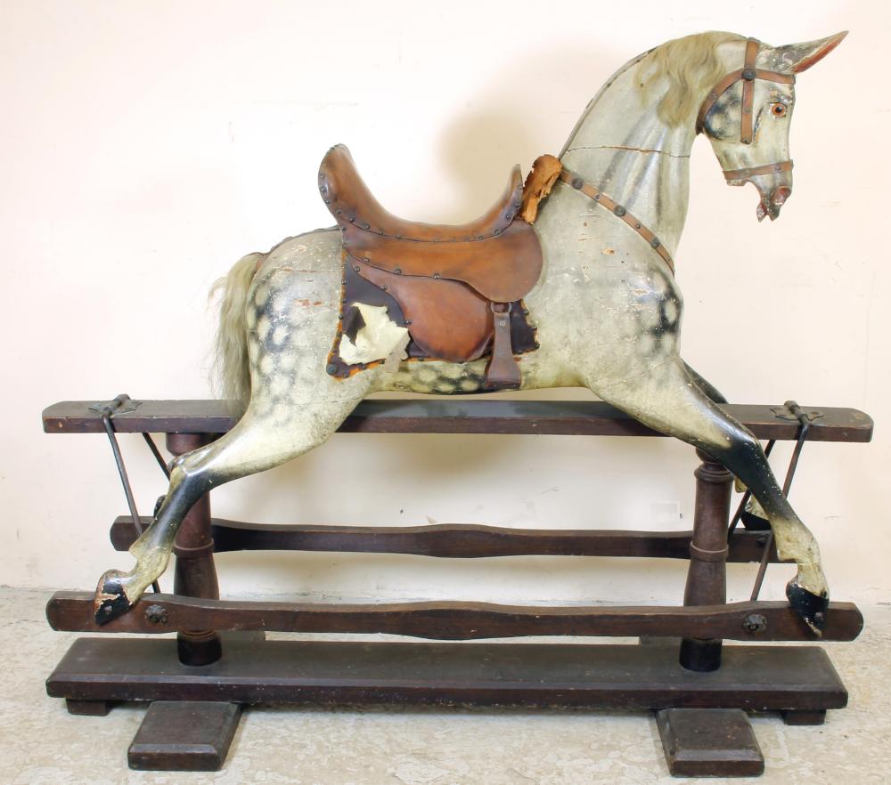 A large "Bronko" rocking horse Image