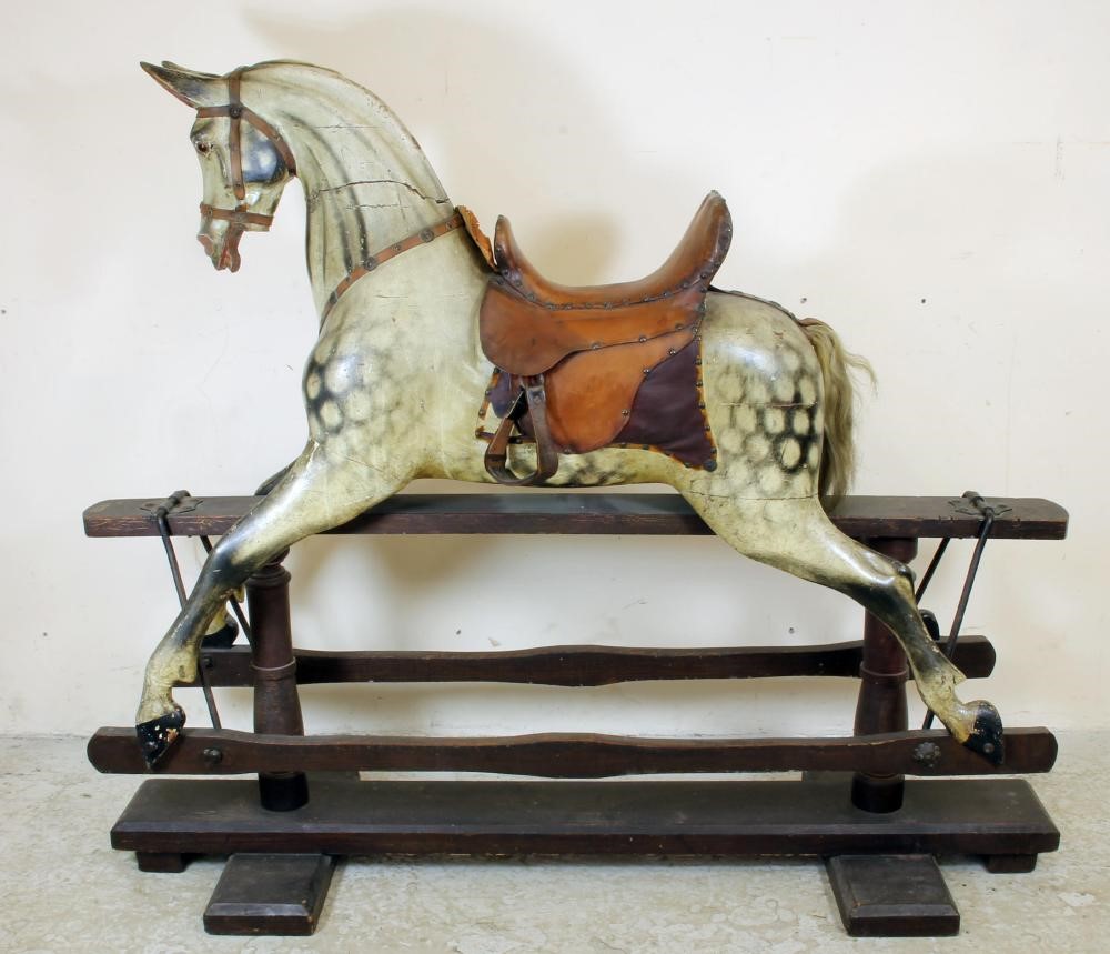 A large "Bronko" rocking horse Image