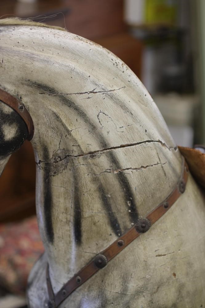 A large "Bronko" rocking horse Image