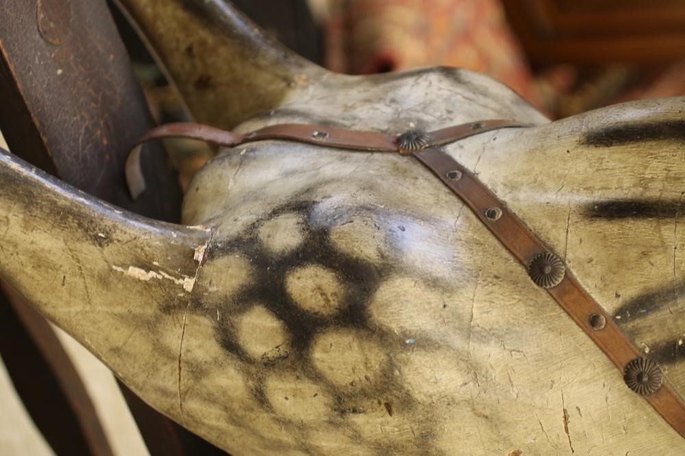 A large "Bronko" rocking horse Image