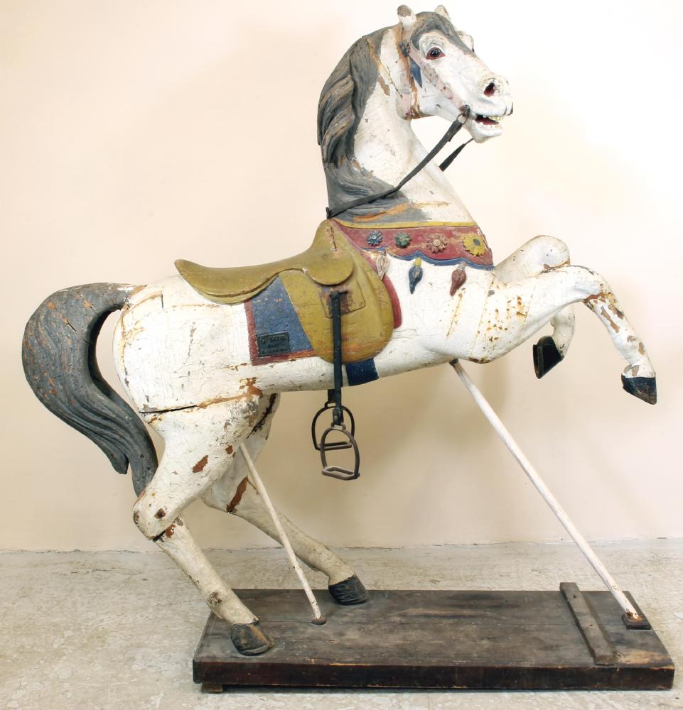 An extra large rearing Carousel horse Image