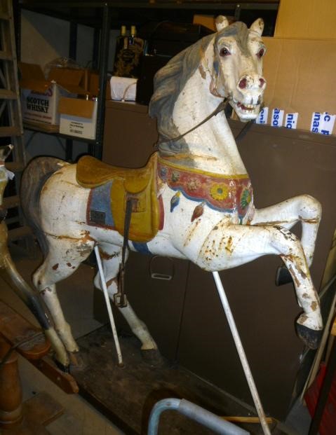 An extra large rearing Carousel horse Image