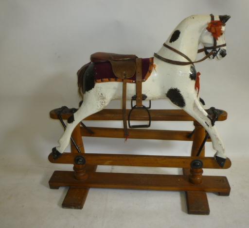 A Lines Bros. Triang rocking horse on safety stand Image