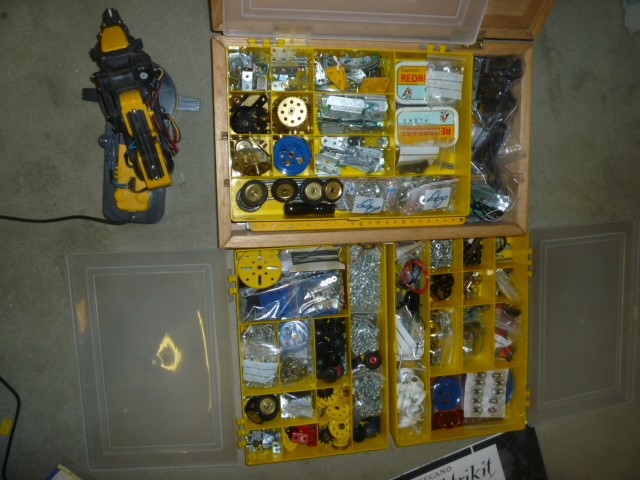 Two Meccano trays of parts Image